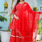 Trendy Suit Cotton Red Print Salwar Kameez