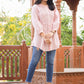 Designer Kurti Cotton Pink Buttons Kurtis