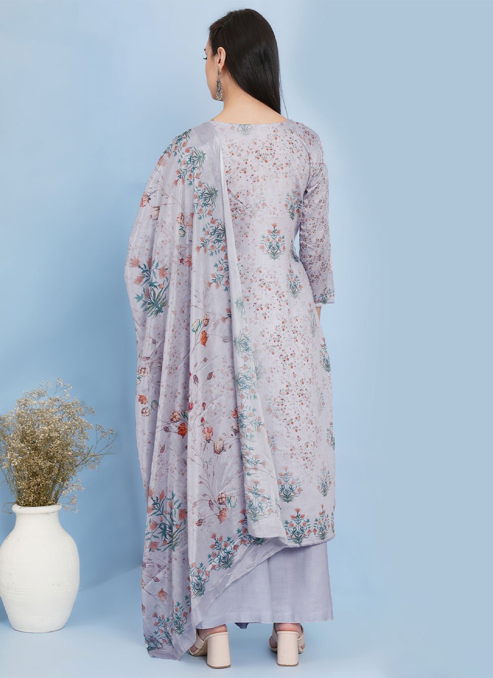 Salwar Suit Cotton Lavender Digital Print Salwar Kameez