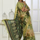 Contemporary Cotton Silk Sea Green Patch Border Saree