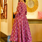 Gown Cotton Silk Pink Digital Print Gown