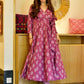 Gown Cotton Silk Pink Digital Print Gown