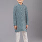 Kurta Pyjama Cotton Silk Rama Embroidered Kids