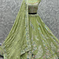 Lehenga Choli Cotton Silk Green Dori Work Lehenga Choli