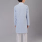 Kurta Pyjama Cotton Silk Grey Embroidered Kids