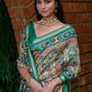 Trendy Saree Cotton Silk Green Print Saree