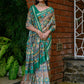 Trendy Saree Cotton Silk Green Print Saree