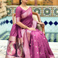 Contemporary Cotton Silk Purple Weaving Saree