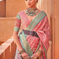 Trendy Saree Cotton Silk Peach Foil Print Saree