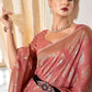 Contemporary Cotton Silk Pink Weaving Saree