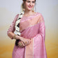 Trendy Saree Cotton Silk Pink Woven Saree