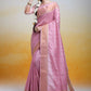 Trendy Saree Cotton Silk Pink Woven Saree