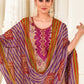 Straight Salwar Suit Cotton Purple Embroidered Salwar Kameez