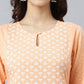 Straight Salwar Suit Cotton Orange Print Salwar Kameez