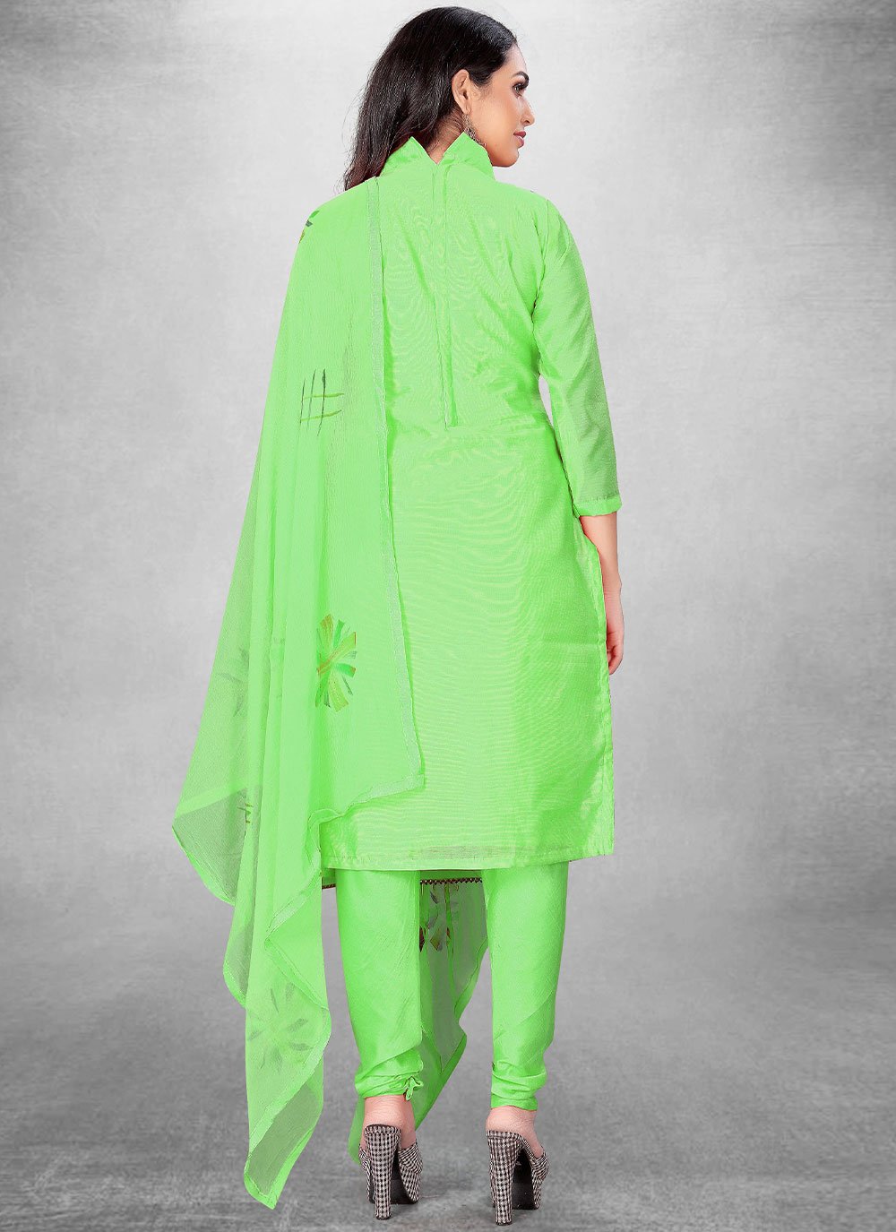 Salwar Suit Cotton Green Hand Work Salwar Kameez