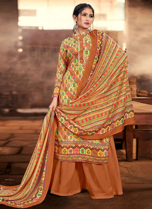 Salwar Suit Cotton Multi Colour Digital Print Salwar Kameez