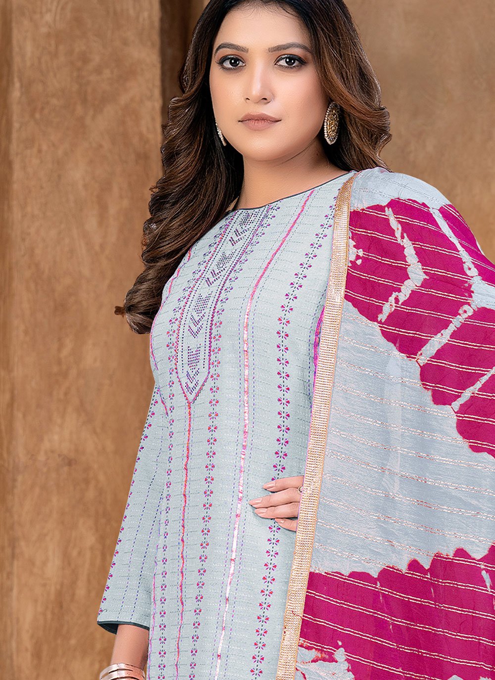 Trendy Suit Cotton Blue Print Salwar Kameez