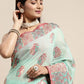 Trendy Saree Cotton Sea Green Woven Saree