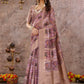 Trendy Saree Cotton Lavender Digital Print Saree