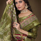 Contemporary Cotton Green Weaving Saree