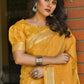 Trendy Saree Cotton Mustard Weaving Saree