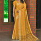 Trendy Saree Cotton Mustard Weaving Saree