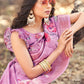 Classic Cotton Jacquard Pink Patch Border Saree