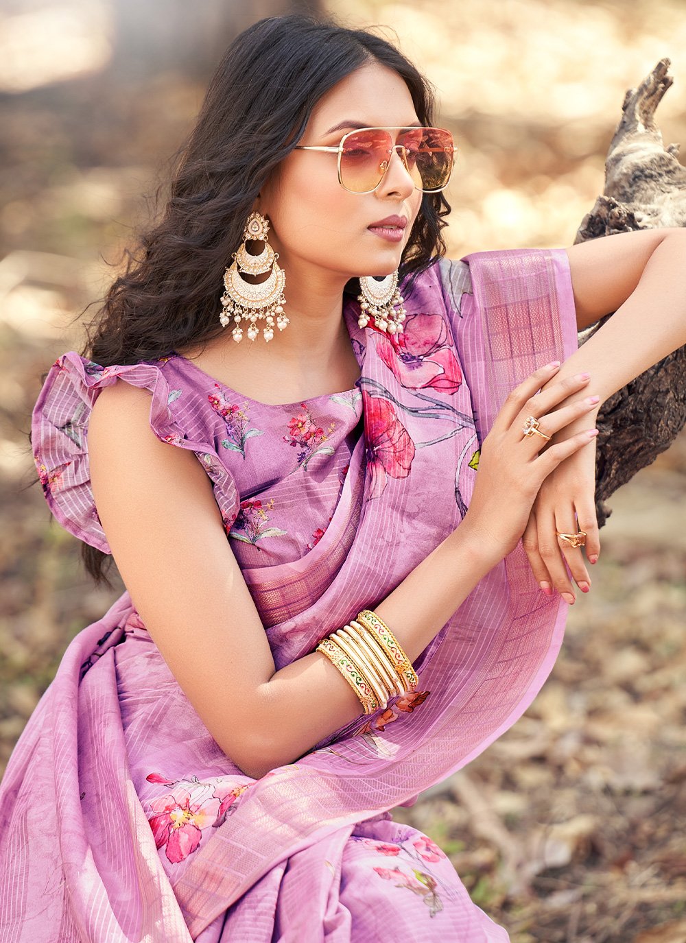 Classic Cotton Jacquard Pink Patch Border Saree