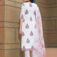 Pant Style Suit Cotton White Lace Salwar Kameez