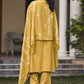 Salwar Suit Cotton Yellow Embroidered Salwar Kameez