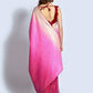 Shaded Saree Georgette Cream Hot Pink Sequins Saree