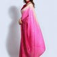 Shaded Saree Georgette Cream Hot Pink Sequins Saree