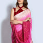 Shaded Saree Georgette Cream Hot Pink Sequins Saree