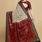 Trendy Saree Silk Cream Maroon Jacquard Work Saree