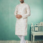 Kurta Pyjama Fancy Fabric Cream Multi Colour Digital Print Mens