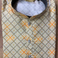 Kurta Pyjama Cotton Cream Digital Print Mens