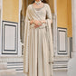 Palazzo Salwar Suit Georgette Cream Embroidered Salwar Kameez