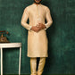 Kurta Pyjama Art Silk Cream Woven Mens