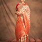 Designer Silk Cream Weaving Saree
