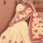 Trendy Saree Georgette Cream Embroidered Saree