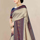 Contemporary Banarasi Silk Cream Jacquard Work Saree