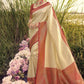 Classic Kanjivaram Silk Cream Jacquard Work Saree