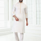 Kurta Pyjama Cotton Linen Cream Thread Mens