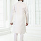 Kurta Pyjama Cotton Linen Cream Thread Mens