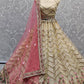 Lehenga Choli Net Cream Diamond Lehenga Choli