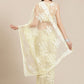 Classic Net Cream Embroidered Saree