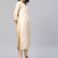 Salwar Suit Poly Silk Cream Plain Salwar Kameez