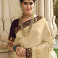 Classic Satin Silk Cream Weaving Saree
