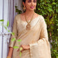 Classic Silk Cream Booti Saree