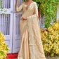 Classic Silk Cream Booti Saree